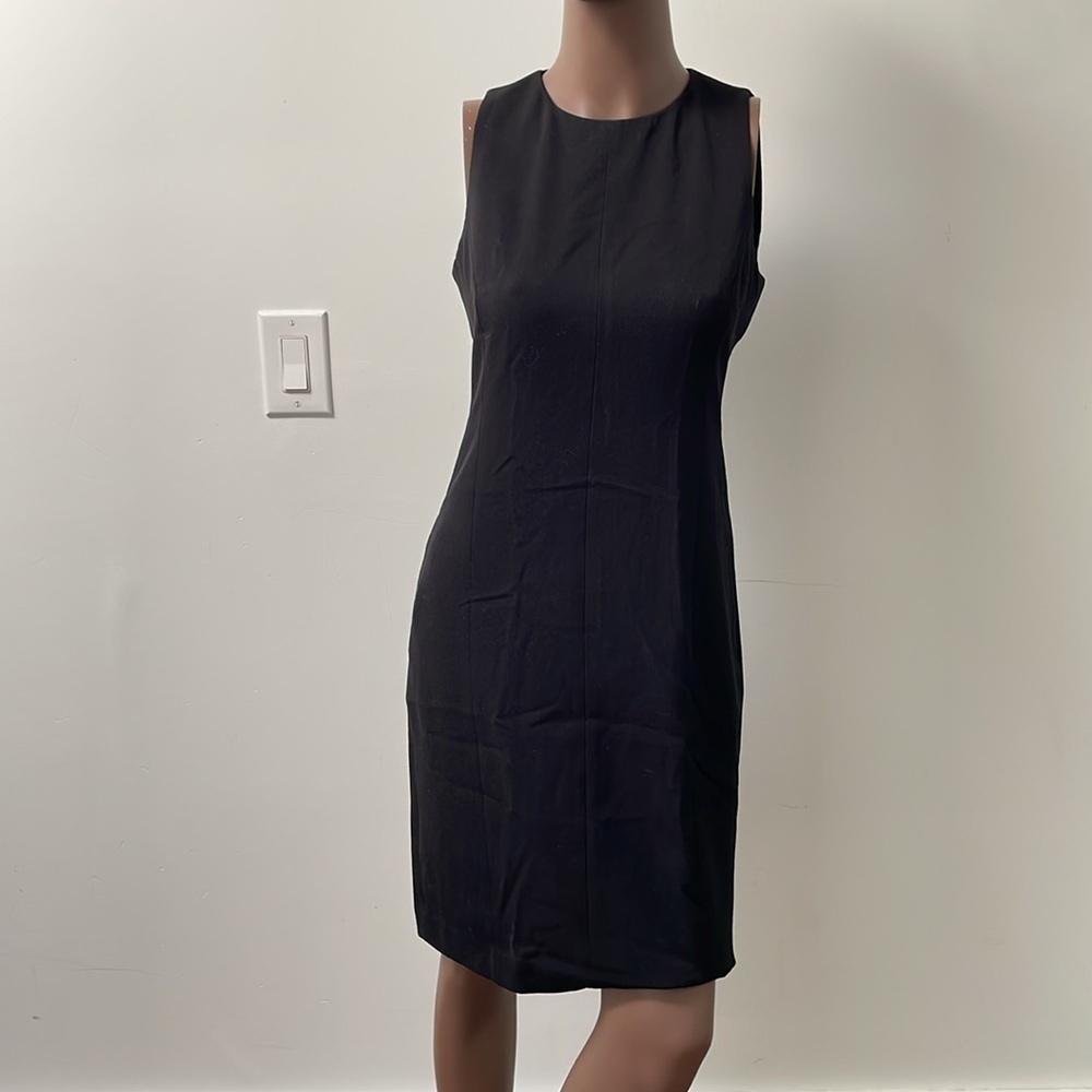 MM Lafleur Sleeveless Bodycon Pencil Dress Pockets Slit Work Office Black 4